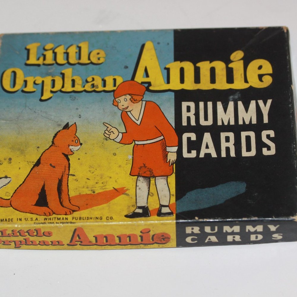 Vintage 1935 Little Orphan Annie Rummy Game 35 Cards